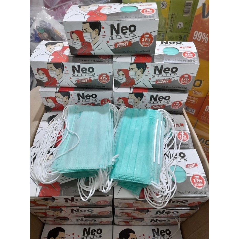 MASKER HIJAB NEO MEDIS 3ply 1box isi 50pcs