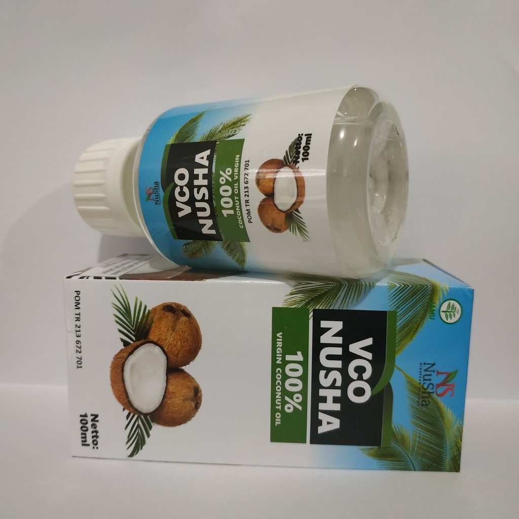 VCO NUSHA KUALITAS GRADE A BPOM Minyak Kelapa Murni Cair 100% Virgin Coconut Oil 100ml