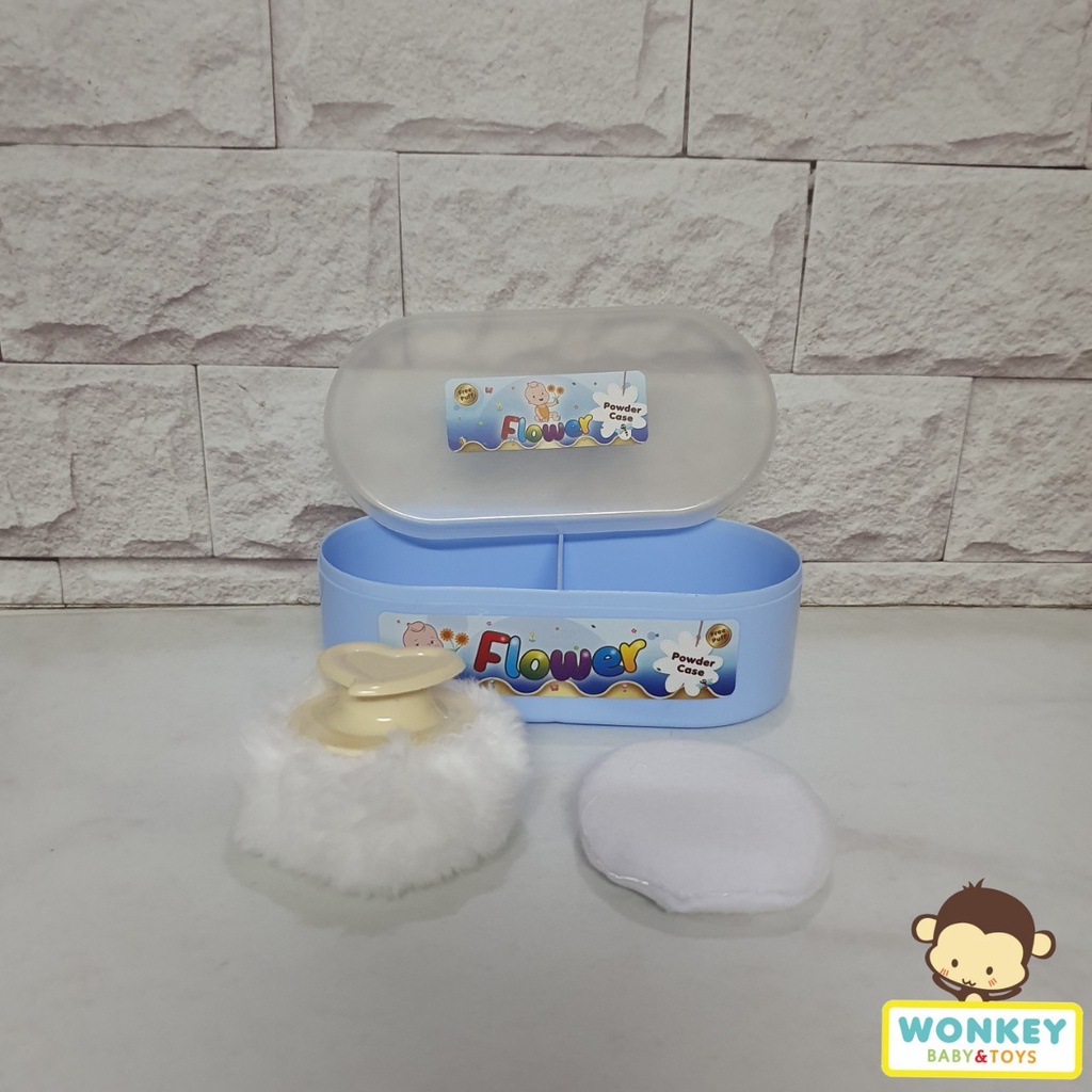 Tempat Bedak Double Flower / Lusty Bunny Anti Pecah