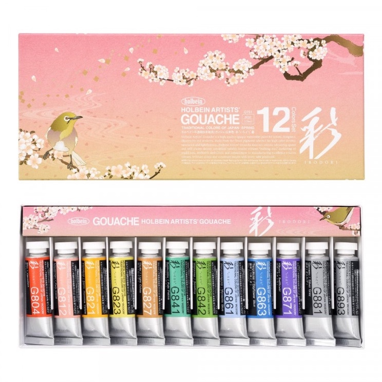 Holbein Artists’ Gouache - Irodori Spring Set of 12 x 15ml