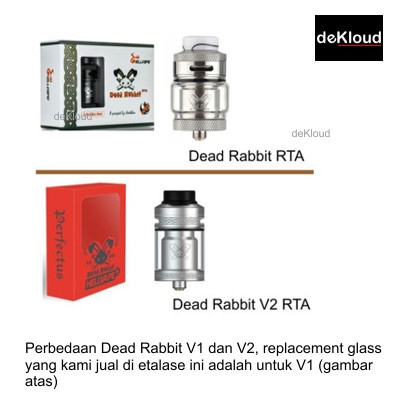 koleksi tabung bahan kaca FatBoy DEAD RABBIT RTA v1 warna glass kaca cembung bubble