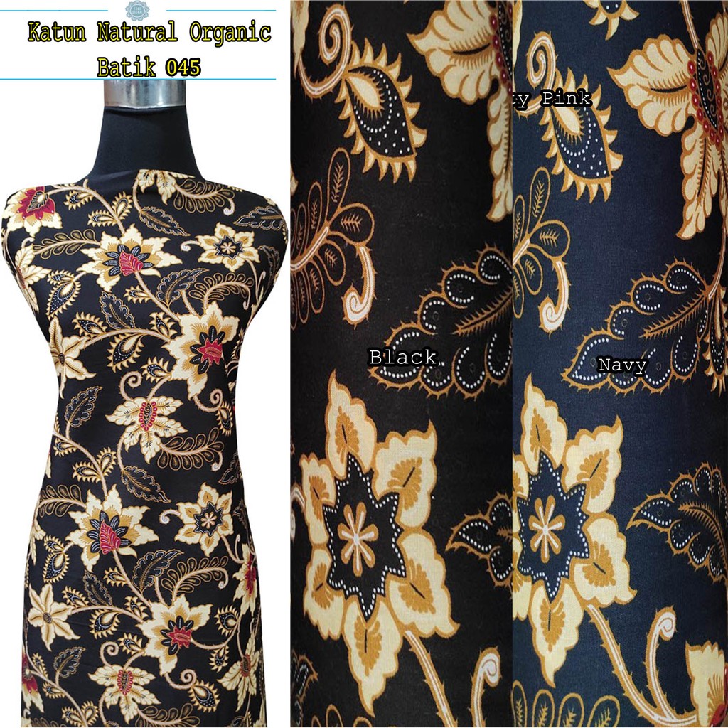 Kain Batik Katun Organik 045 / Kain Batik Katun 045 / Kain Batik 100% Cotton (Per 0,5 Meter)