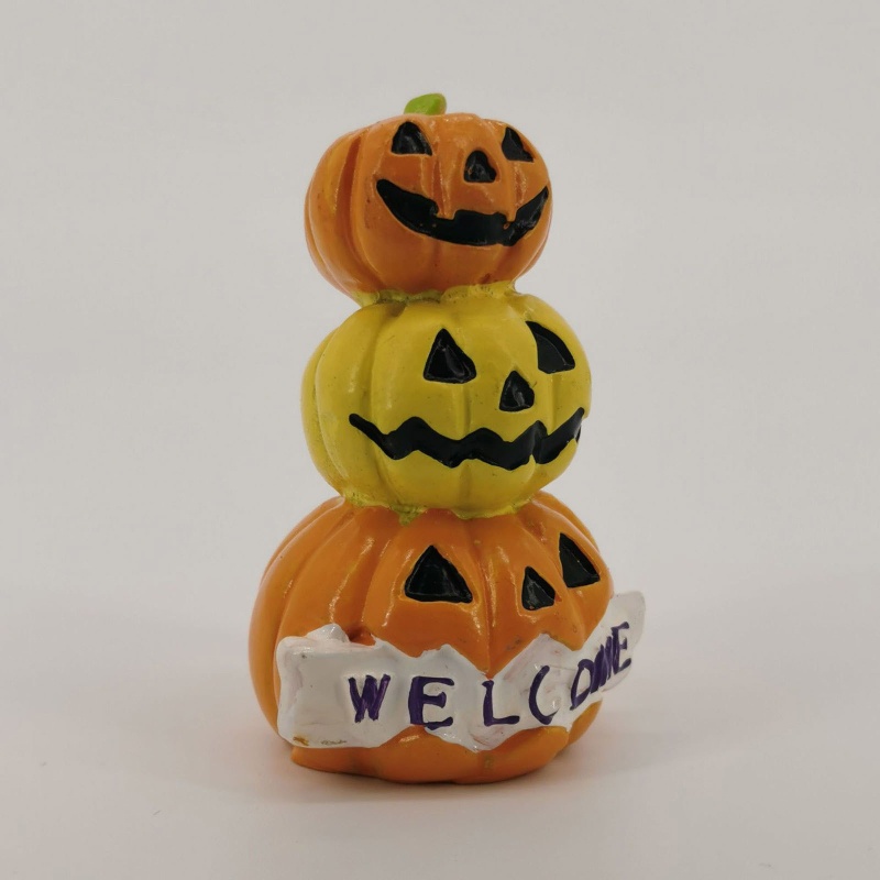 Ornamen Labu Halloween Bahan Resin Untuk Dekorasi Taman