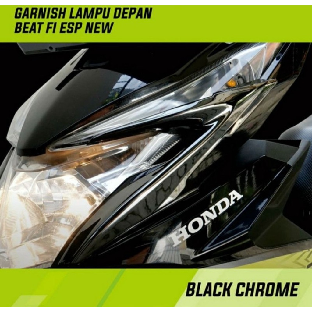 Cover Lampu Depan Garnish Lampu Beat FI ESP Chrome New Honda TGP