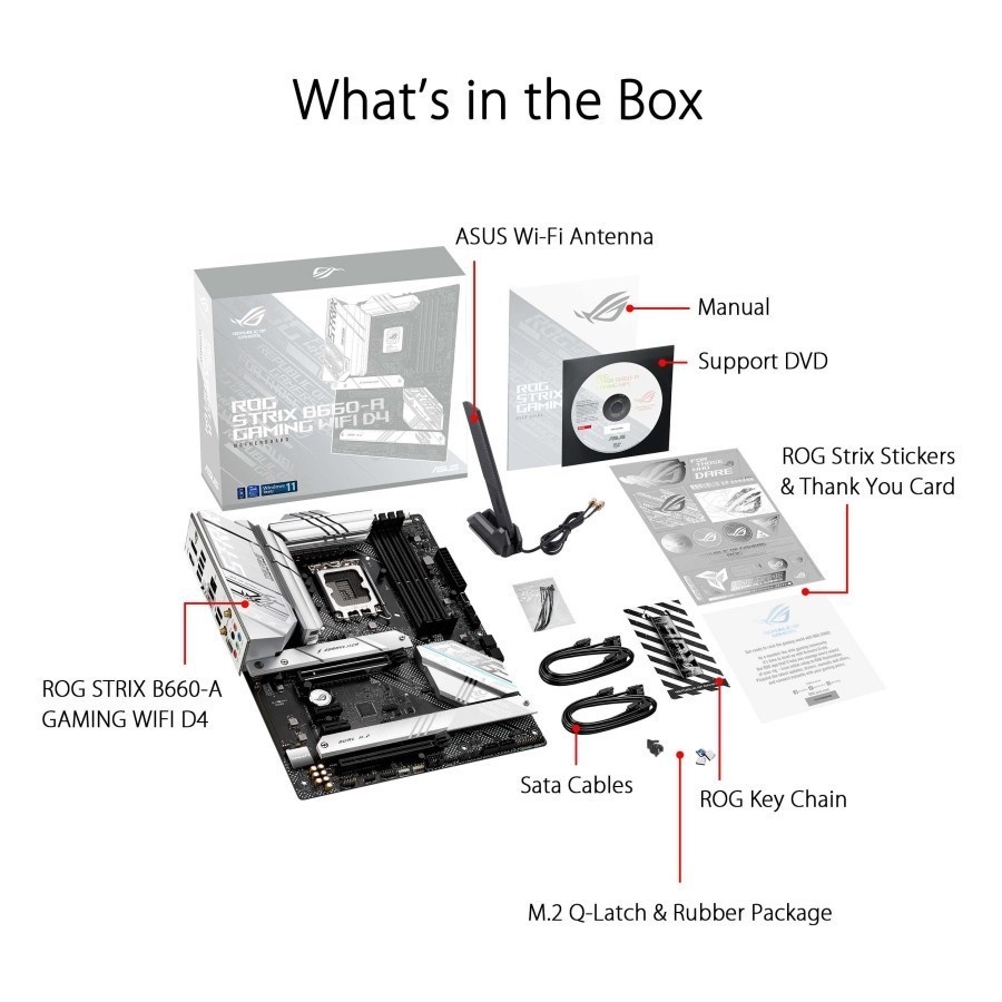 ASUS ROG STRIX B660-A GAMING WIFI B660A DDR4 - LGA 1700 (ATX, GEN12, B660) MOTHERBOARD