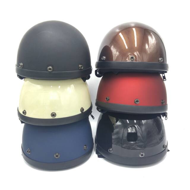 Helm Chips Biru Doff / Helm Vintage / Helm Chip / Helm Classic