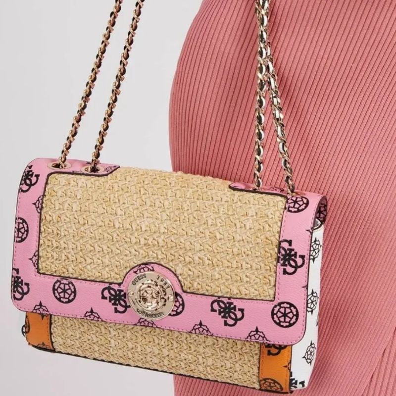 11.11 SALE | GUESSS Always Raffia Logo Convertible Crossbody Bag