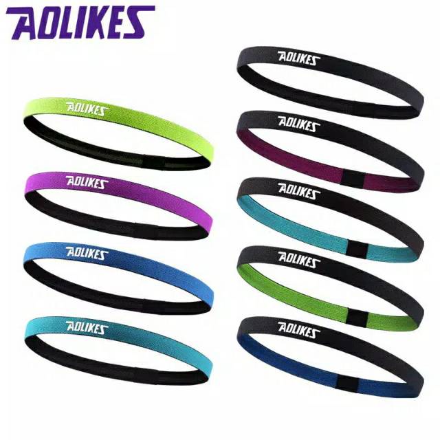 AOLIKES SPORTS SWEATBAND ikat kepala olahraga headband sport futsal running fitness yoga hairband