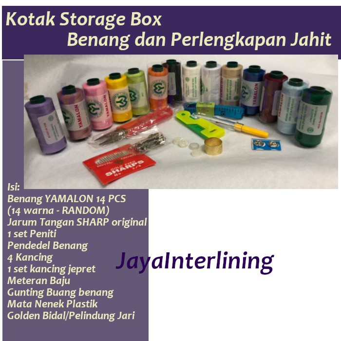 Kotak Jahit Sewing Kit storage box Premium