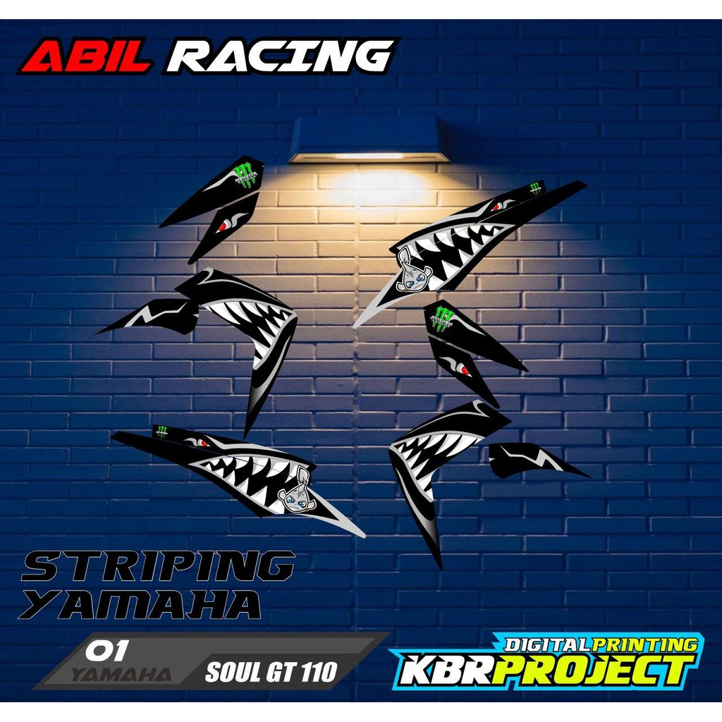 Striping - stiker motor -striping variasi  soul gt 110