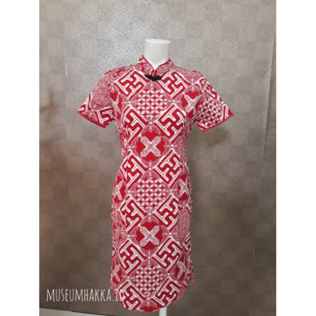 Dress Cheongsam Batik /Cheongsam Batik Dress Wanita