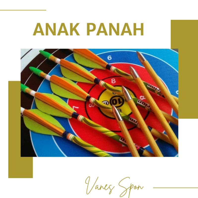 Anak Panah Bambu Vanes Spon