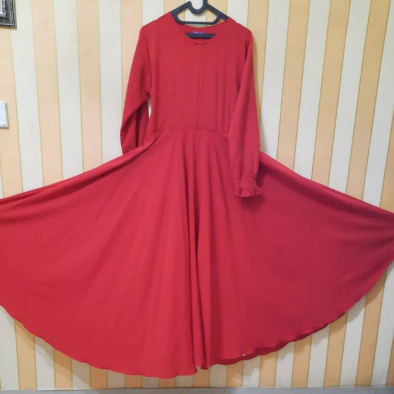Preloved gamis dichta merah