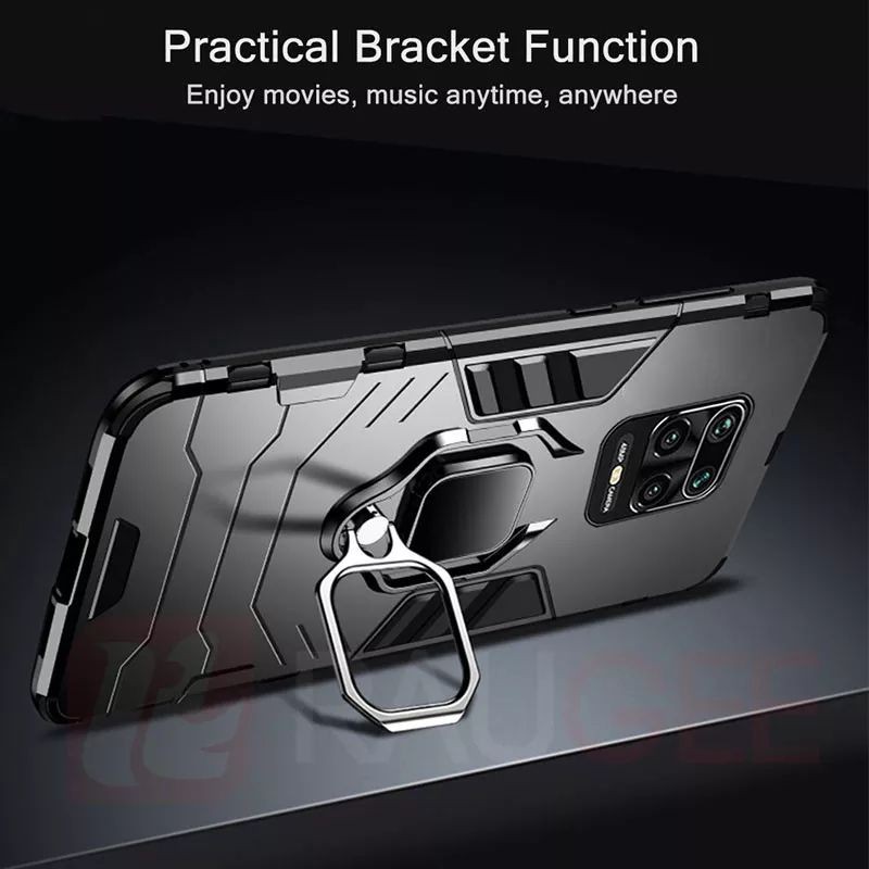 Hard Case Ring Stand Xiaomi Redmi Note 9 Pro - Hardcase Holder Redmi Note 9pro Casing Cover Original