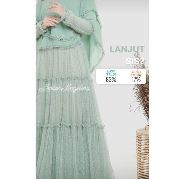 ((Booked)) Set Rubia (Gamis + Khimar) Atelier Angelina Preloved