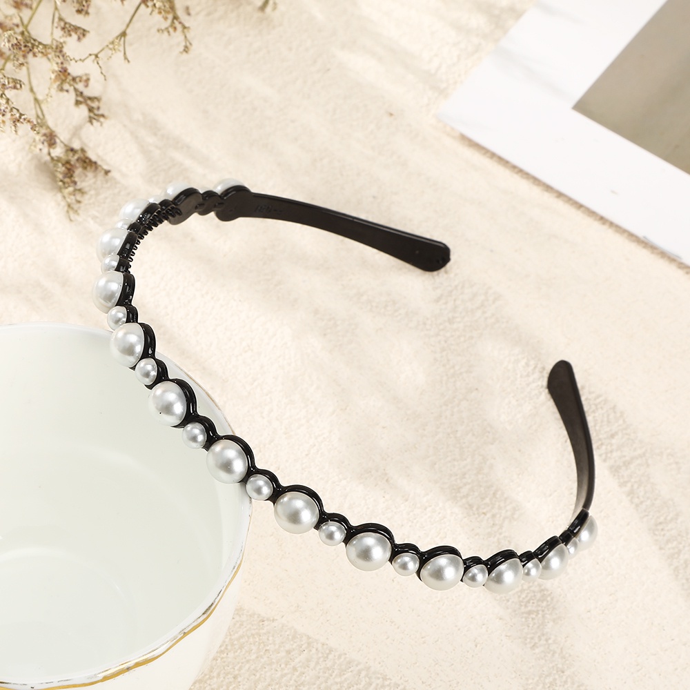 Bando Aksen Mutiara Untuk Aksesoris Rambut Wanita