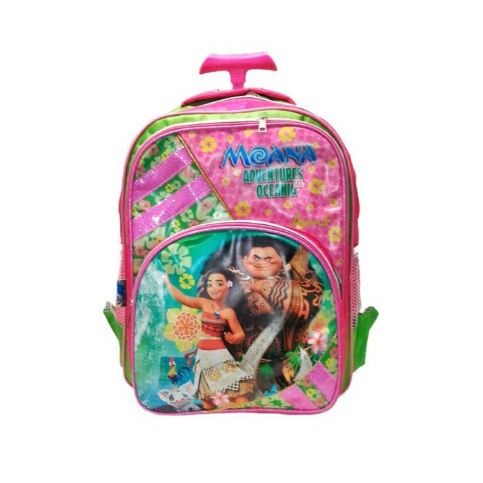 Promo Tas Troli Anak Sekolah Trolley Roda Dorong Ransel Sd Disney Moana