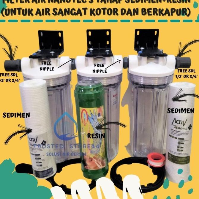 Jual Produk Unggulan] Filter Saringan Penjernih Air Paket 3 Housing