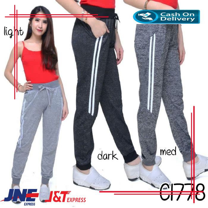 celana joger panjang wanita fashion wanita bawahan wanita BM655