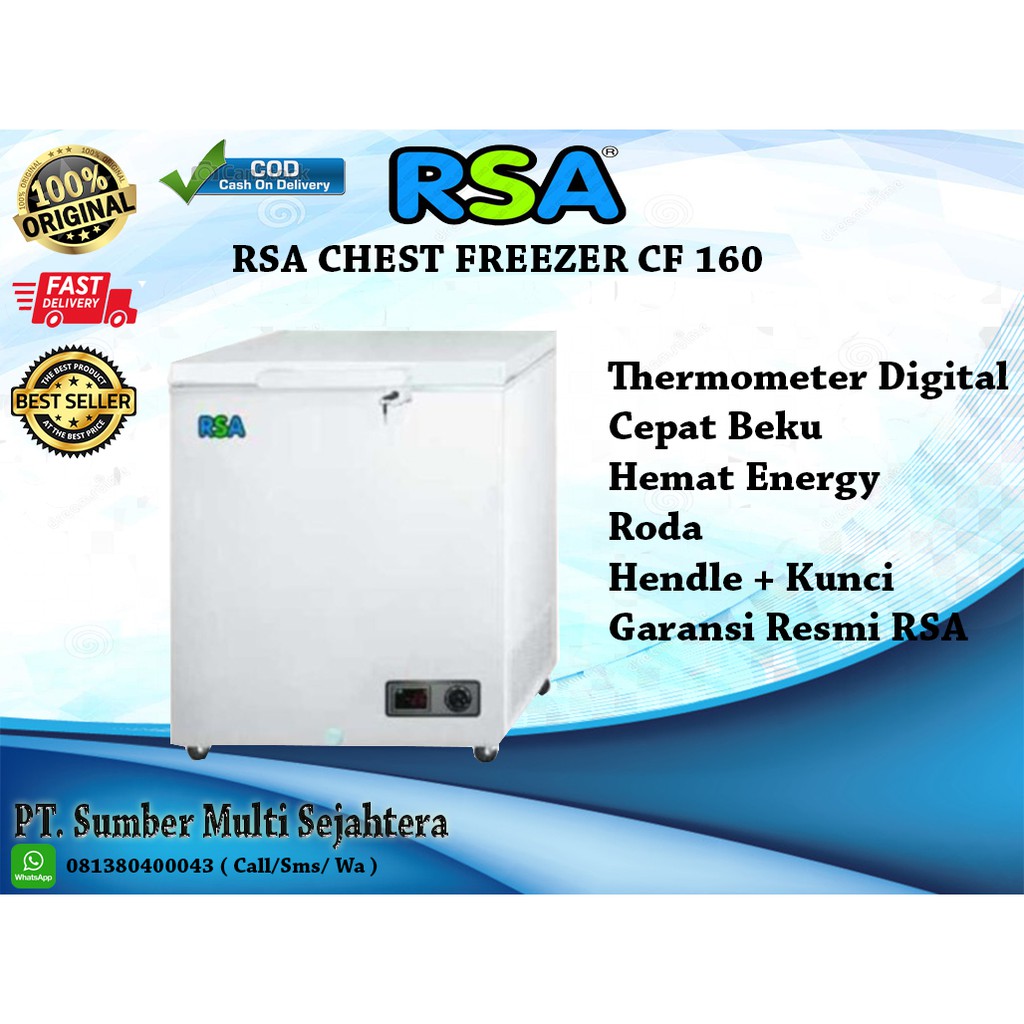 RSA CF-160 Chest Freezer 150 Liter