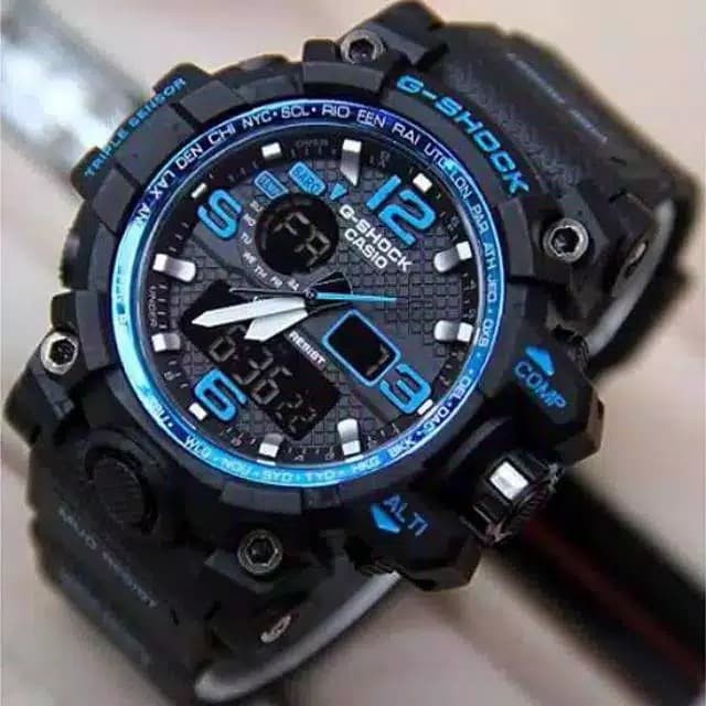 WATER RESIST JAM TANGAN PRIA CASIO G-SHOCK GSHOCK FREE BOX BATERAI ANTI AIR RUBBER DIGITAL DUAL-TIME GWG-1000 /C3/C4-3