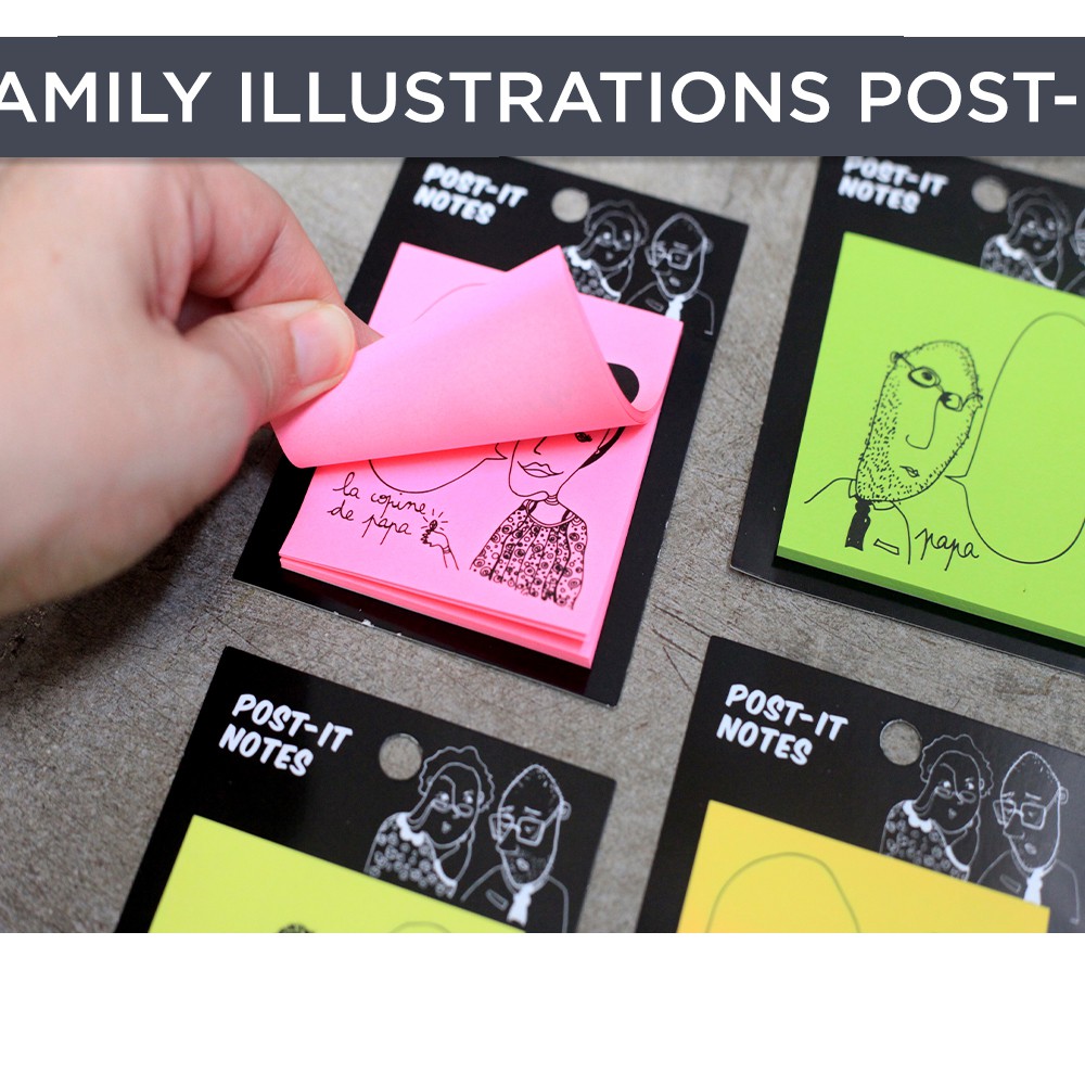 

Family Illustrations Post-it
