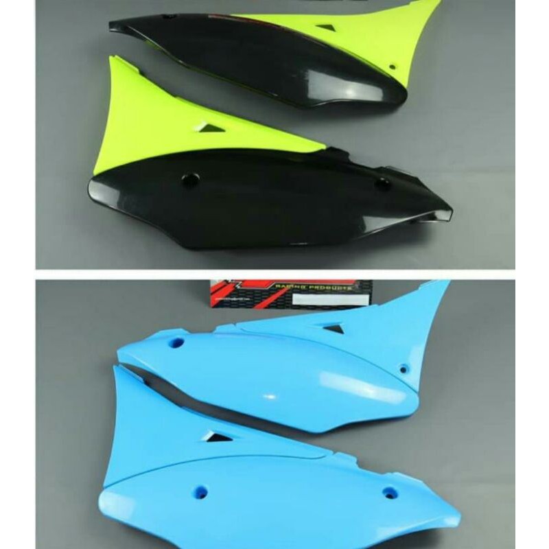 kaper samping klx body gordon warna flow dan biru gopro
