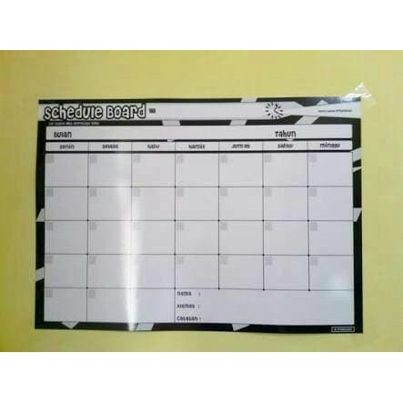 Whiteboard Schedule white board jadwal kertas gulung papan tulis kertas spidol tempel dinding