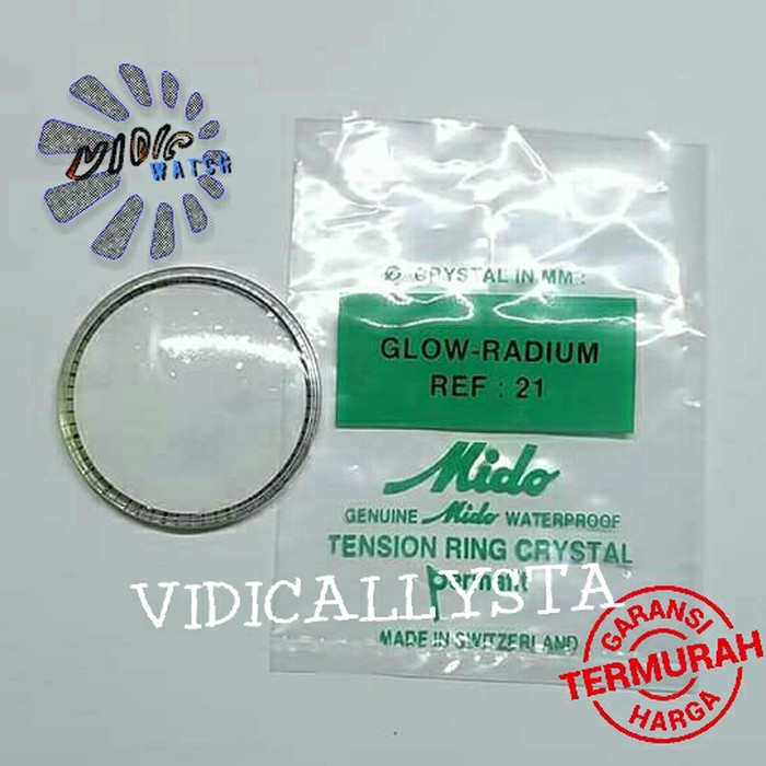 KACA MIKA JAM TANGAN MIDO DAN RING MIDO 3 GLOW RADIUM REF-21