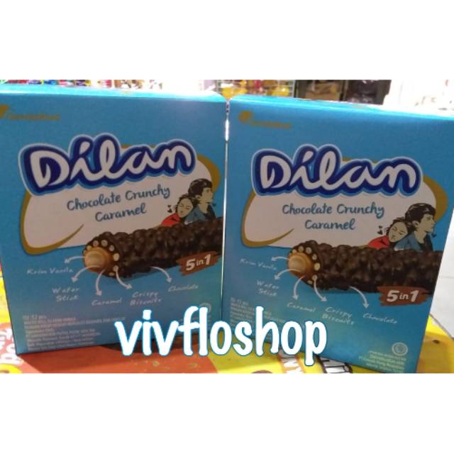 

Wafer Dilan Chocolate Crunchy Caramel 5 in 1 (box isi 12) Garudafood
