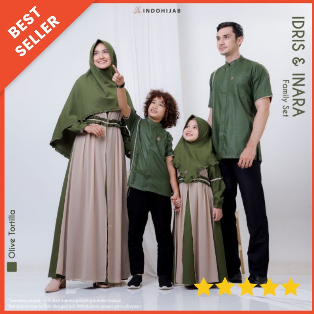 SARIMBIT KELUARGA INARA IDRIS COUPLE SET TERBARU TERLARIS BY IDB MOSLEM WEAR