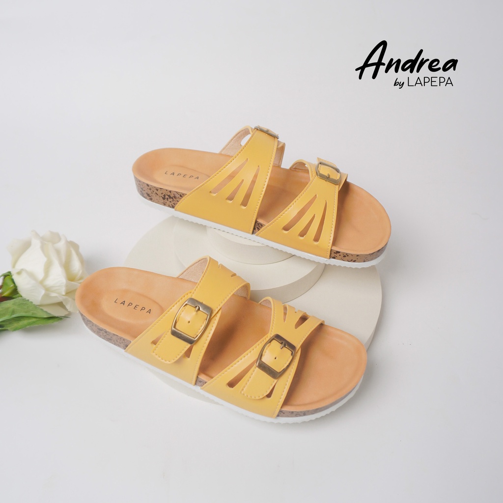 AVLINSTORE - tipe ANDREA Sandal Wanita Casual Model Birken Sol Puyuh Sendal Cewek Sol Kulit Santai Ban dua Empuk