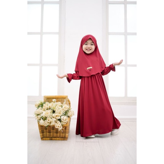 GAMIS  ANAK POLOS AIRA USIA 2-7 TH PREMIUM