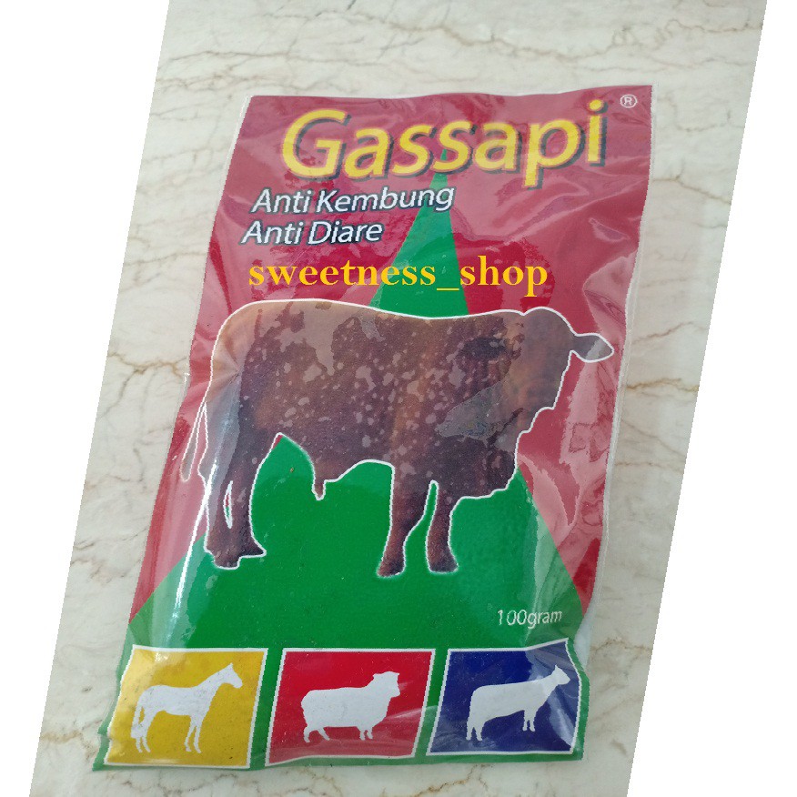 GasSapi 100gram - Obat Kembung Diare Serbuk untuk Ternak Sapi gas sapi