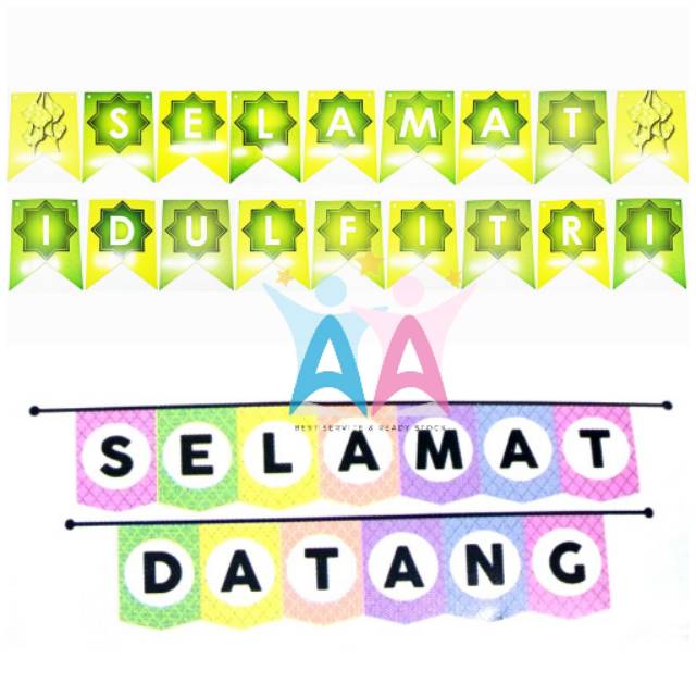 Banner Flag SELAMAT DATANG | SELAMAT IDUL FITRI Bunting Bendera