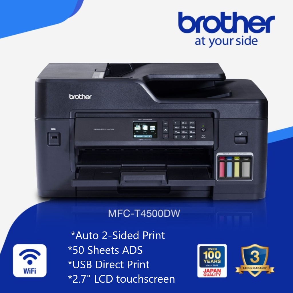 Jual BROTHER MFCT4500DW A3 Inktank Wireless MultiFunction Printer