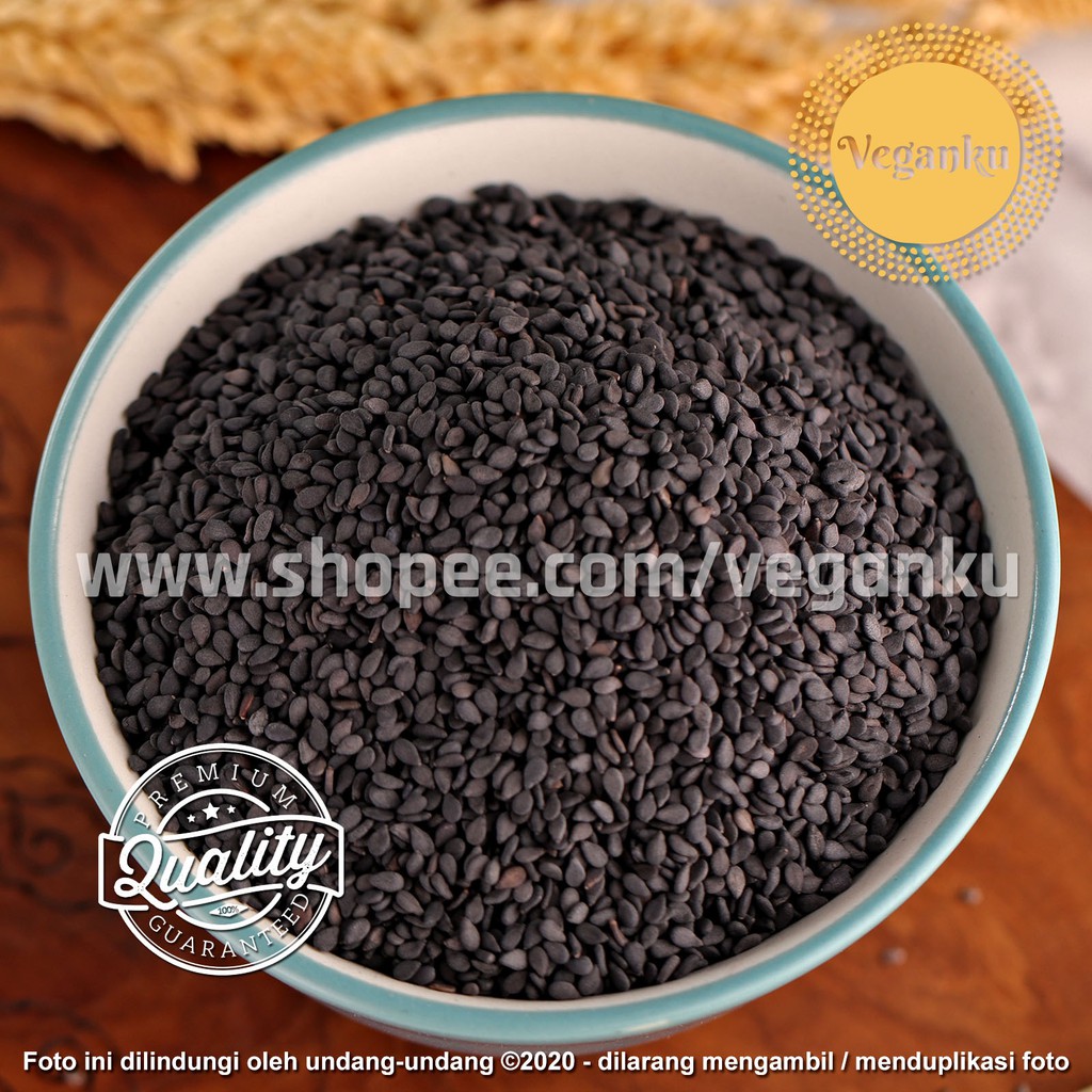 

Veganku - Biji WIJEN HITAM Mentah 500gr Organik Black Sesame Premium