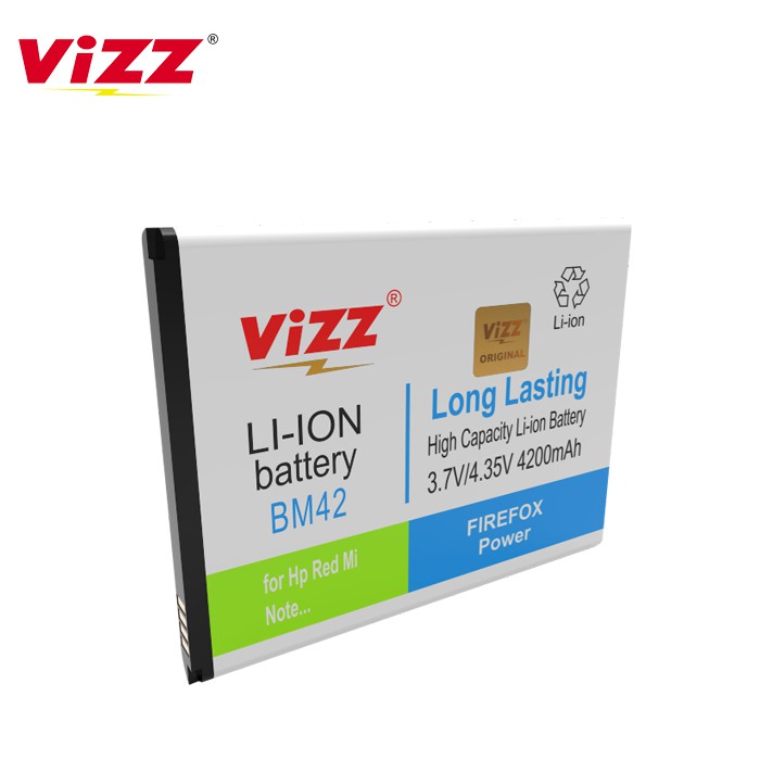 Vizz Baterai Double Power Xiaomi BM42 For Xiaomi Redminote 1 Original