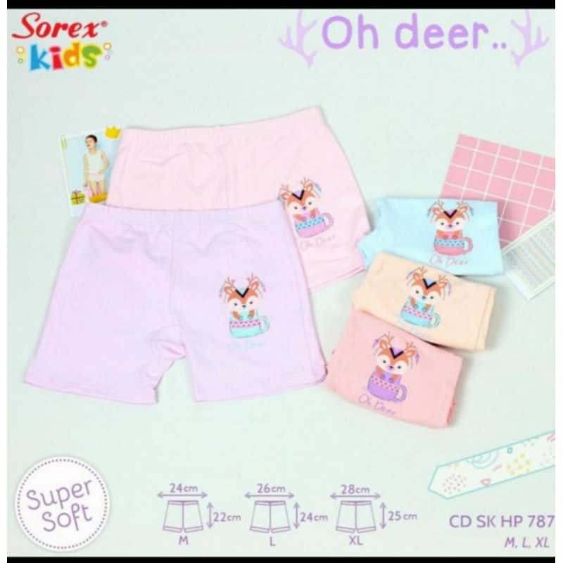 Boxer anak perempuan Sorex Kids Hp 787 size M,L,XL