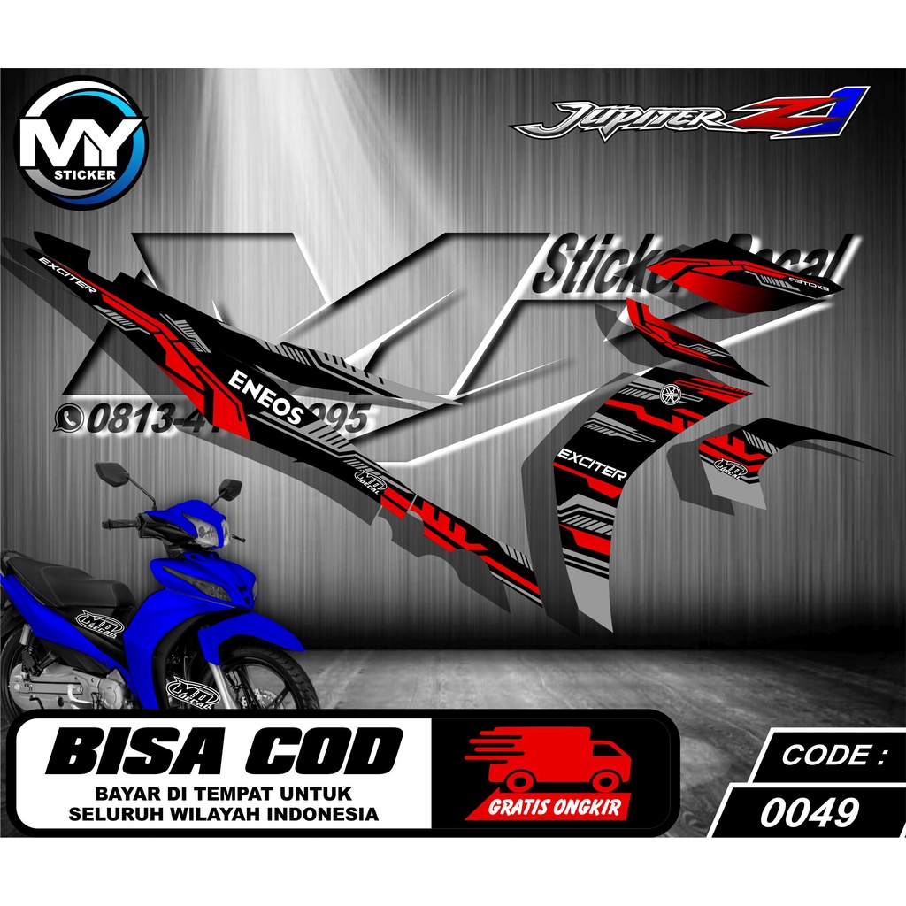 0049 Sticker List Variasi Jupiter Z1  - Striping Variasi Jupiter Z1 Terbaru - Stiker List Variasi Ju
