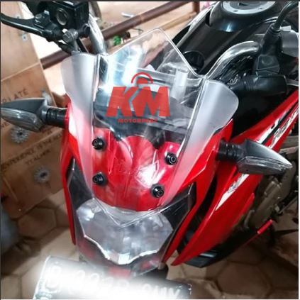 Visor Windshield Yamaha Vixion New NVA 2015 2016 2017 Hitam dan Bening Variasi Vixion New Nva