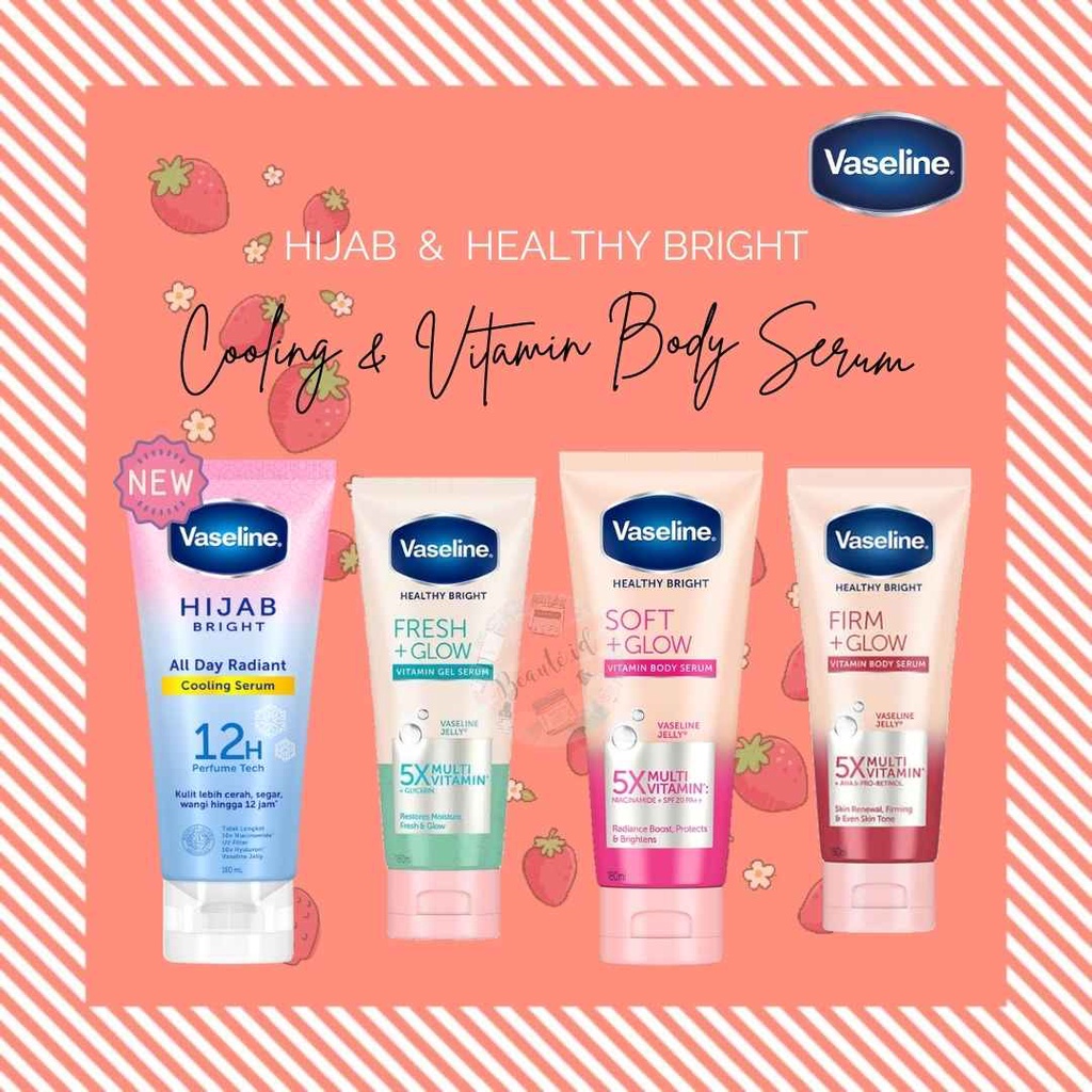 Vaseline Hand Body Lotion Soft Glow Frim Glow Hijab Bright Cooling 180 Ml - Serum Kulit, Serum Badan