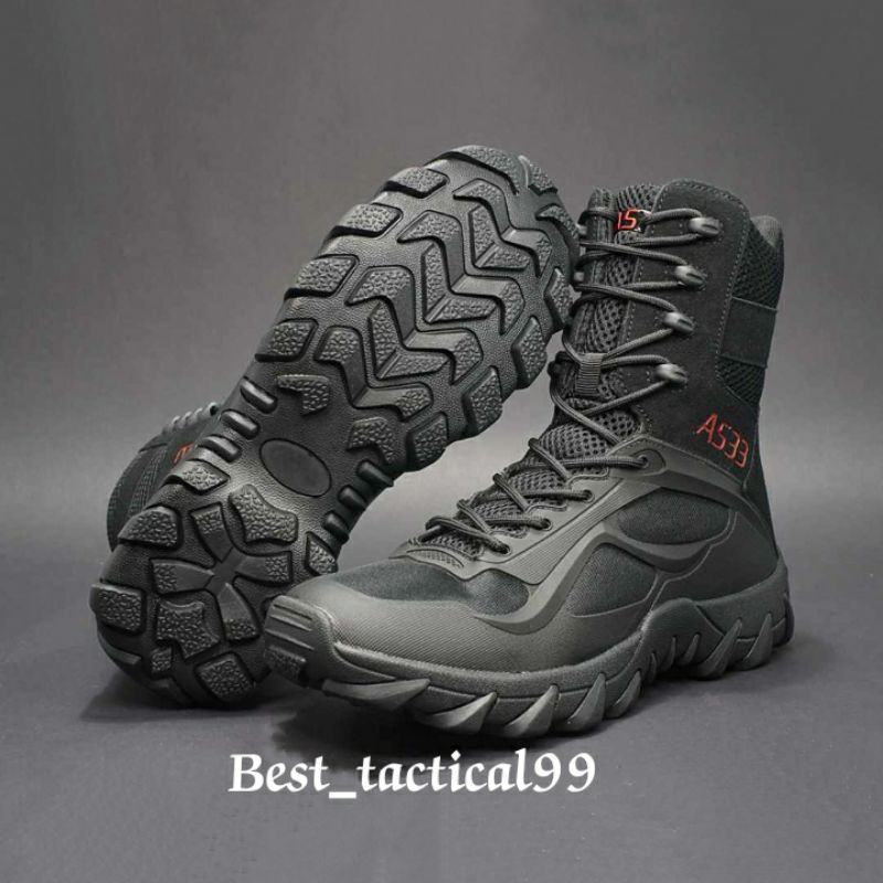 sepatu boots tactical / boots import A533 / black