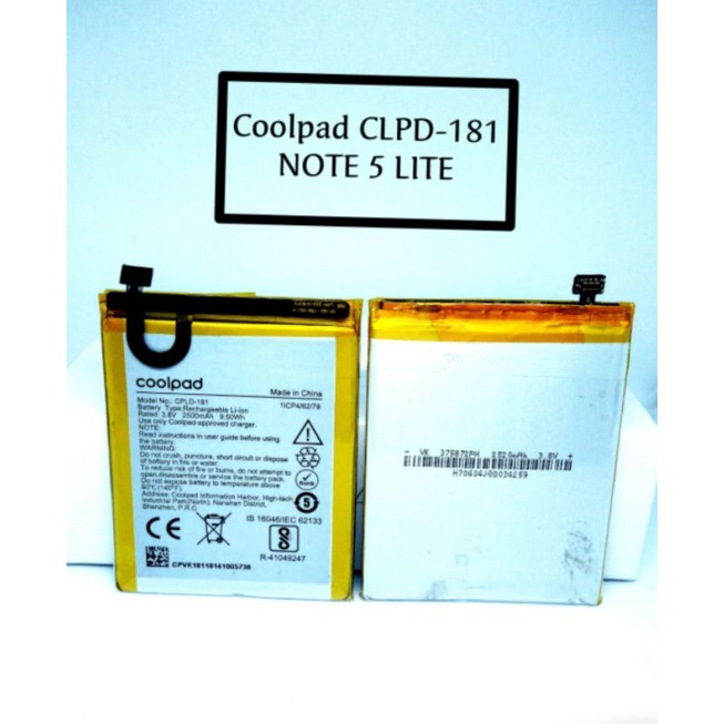 BATRE BATERAY COOLPAD NOTE 5 LITE CPLD181 ORIGINAL