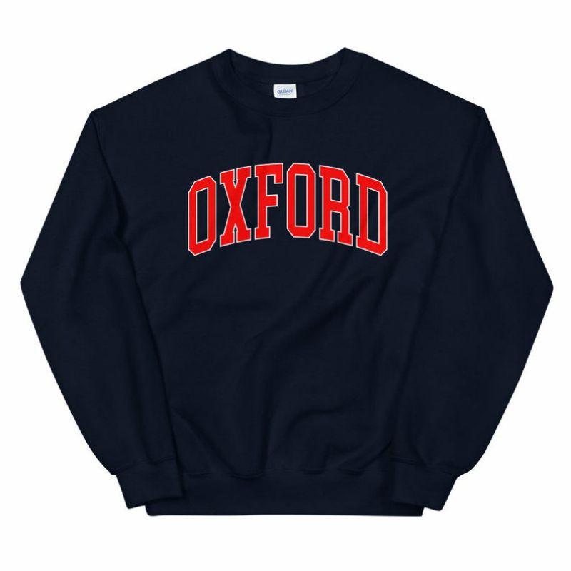 (S - 6XL) OXFORD England Sweatshirt Unisex BIGSIZE OVERSIZE Crewneck Sweater OXFORD University Jumbo Unisex S M L XL 2XL 3XL 4XL 5XL XXXXXL