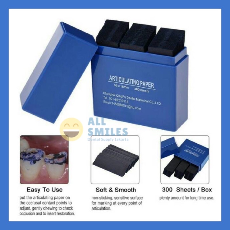 Dental articulating paper straight kertas artikulasi lurus gigi marker artikulating paper
