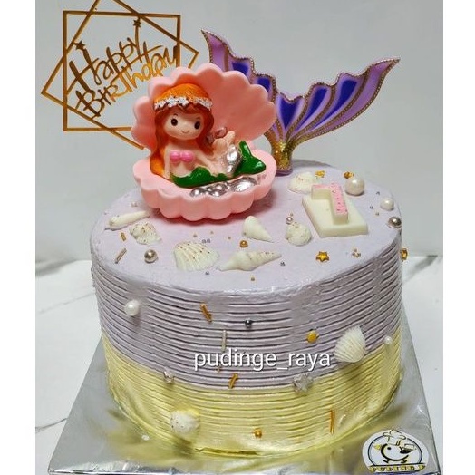 Kue ulang tahun kuetart birthday cake mermaid Pekanbaru only