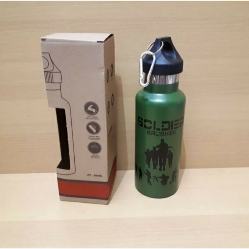 Termos Botol Minum Soldier Army 500ml 5065 Botol Camping Gunung Outdoor
