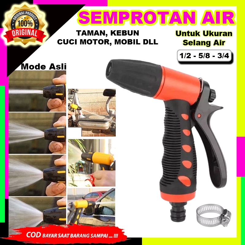 Jual Semprotan Air Taman Kebun Semprotan Air Hose Nozzle Kepala Semprotan Cuci Motor Mobil