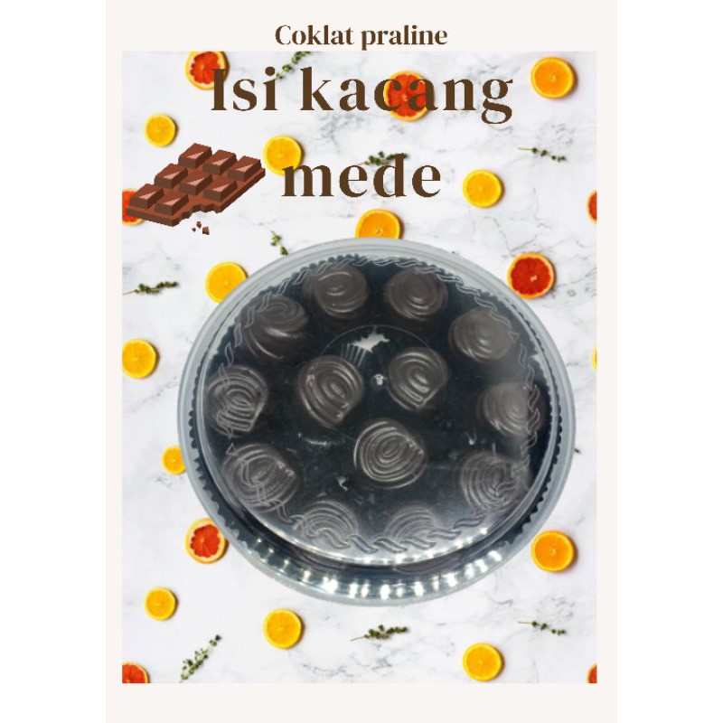 

COKLAT PRALINE/COKLAT LEBARAN ISI KACANG MEDE